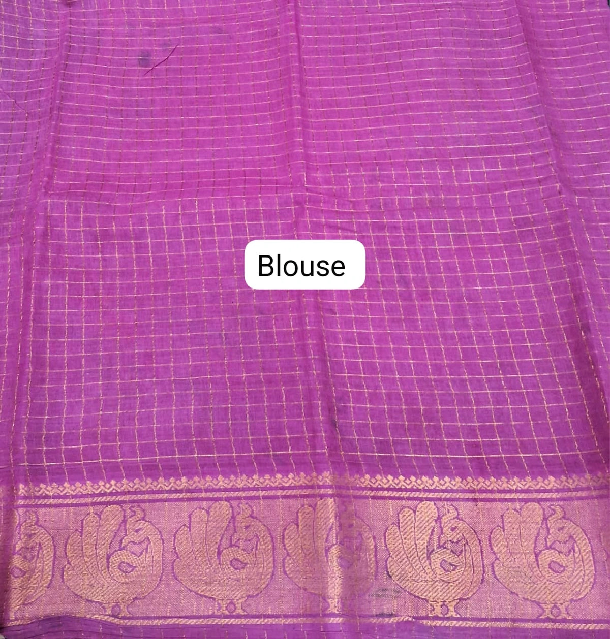 Black Sungudi Cotton Saree Blouse
