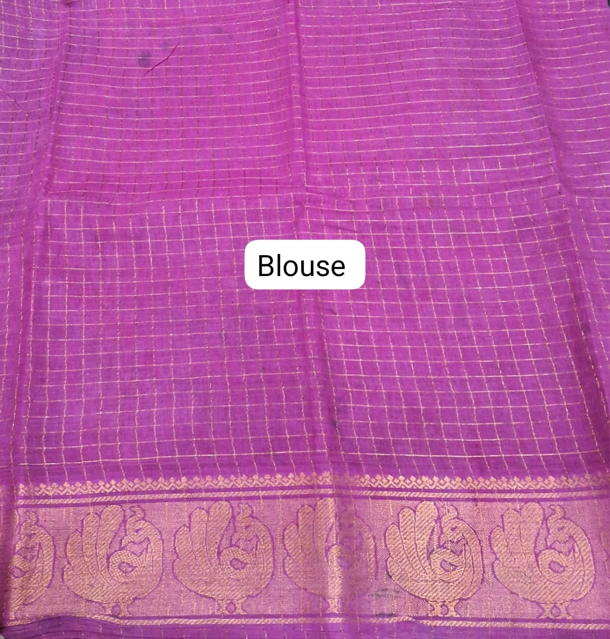 Black Sungudi Cotton Saree Blouse