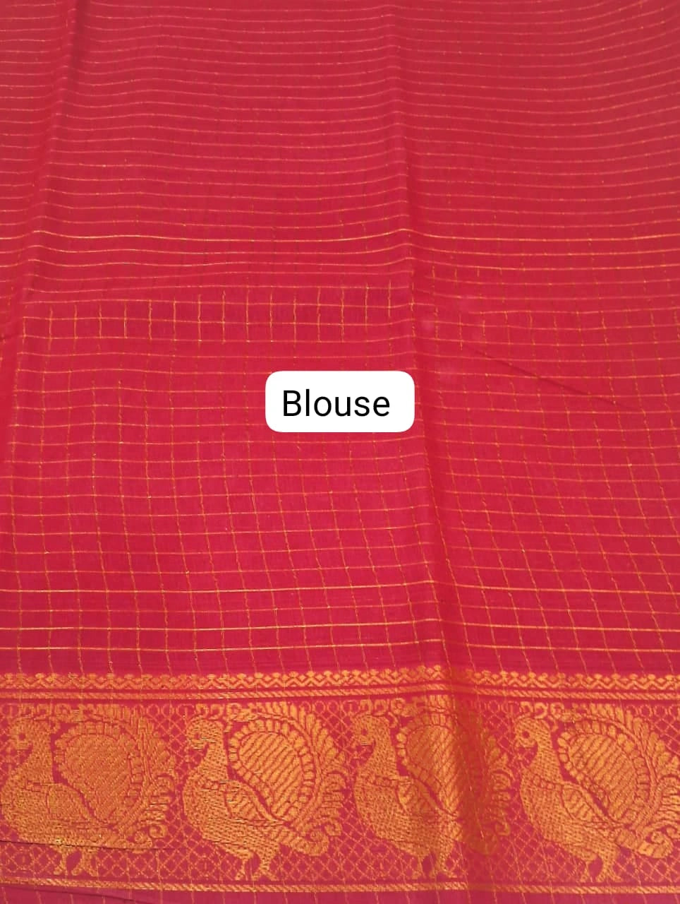 Vibrant yellow Sungudi cotton saree Blouse