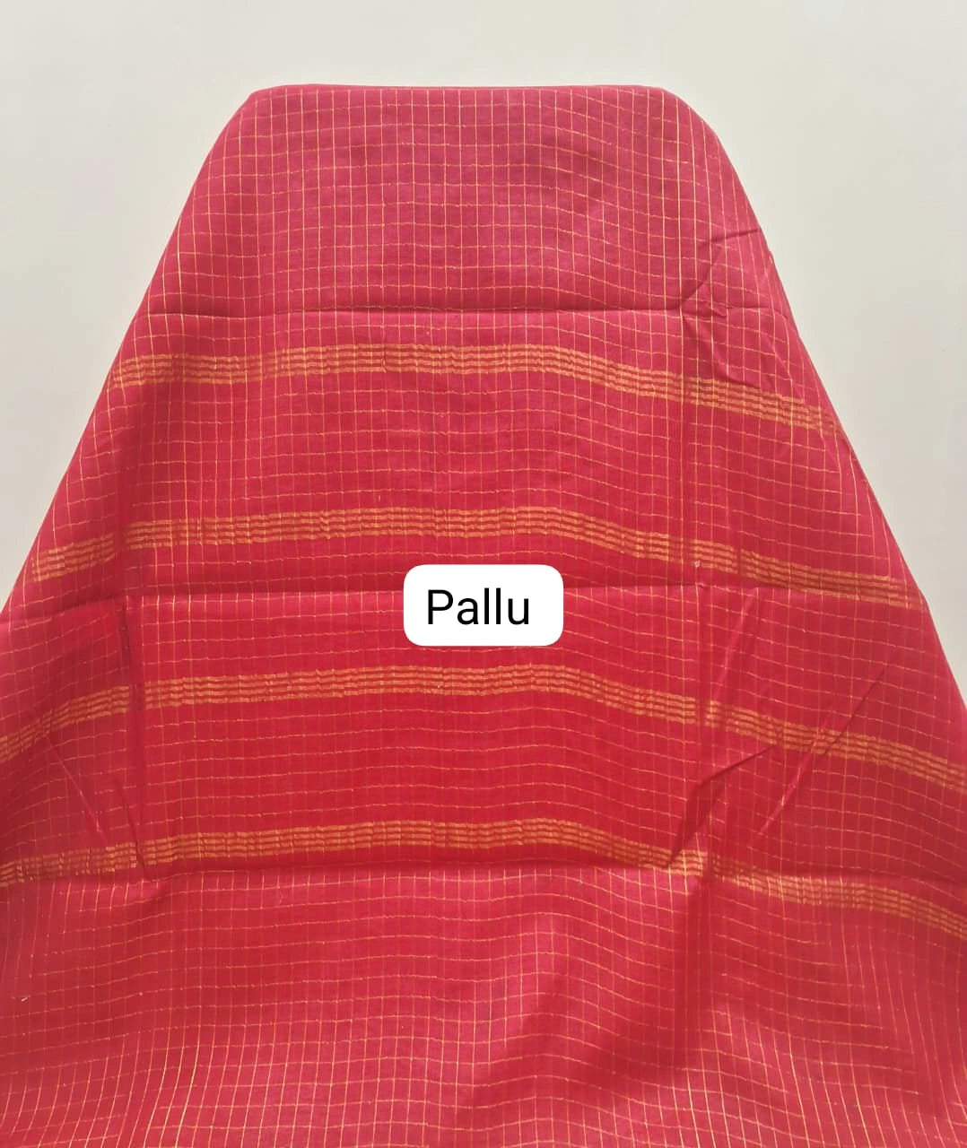 Vibrant yellow Sungudi cotton saree pallu