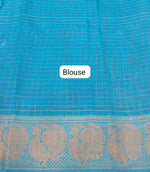 Deep Blue Sungudi Cotton Saree  Bouse