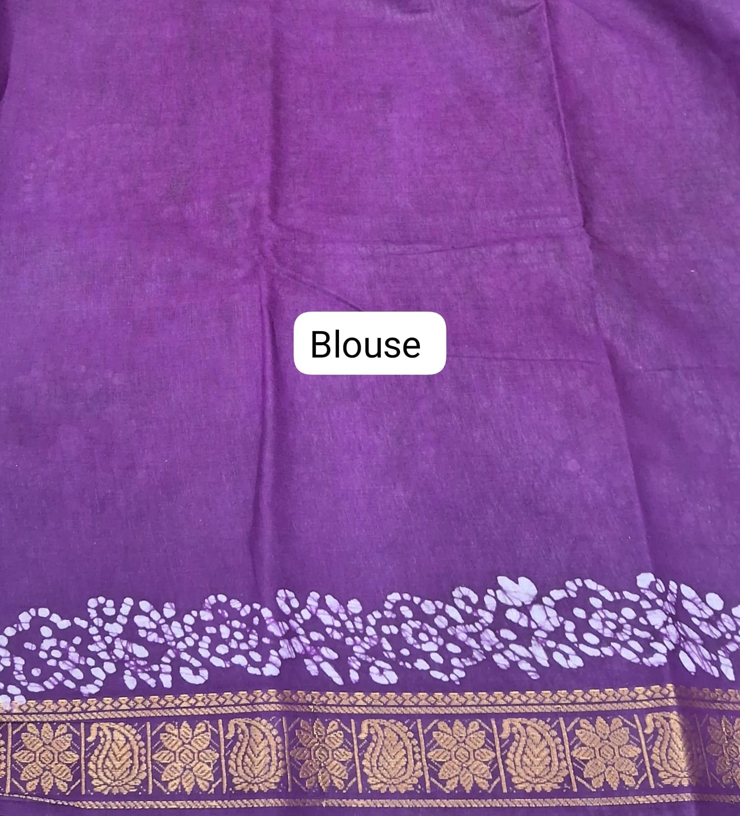 Dark Wine Sungudi Cotton Saree Blouse