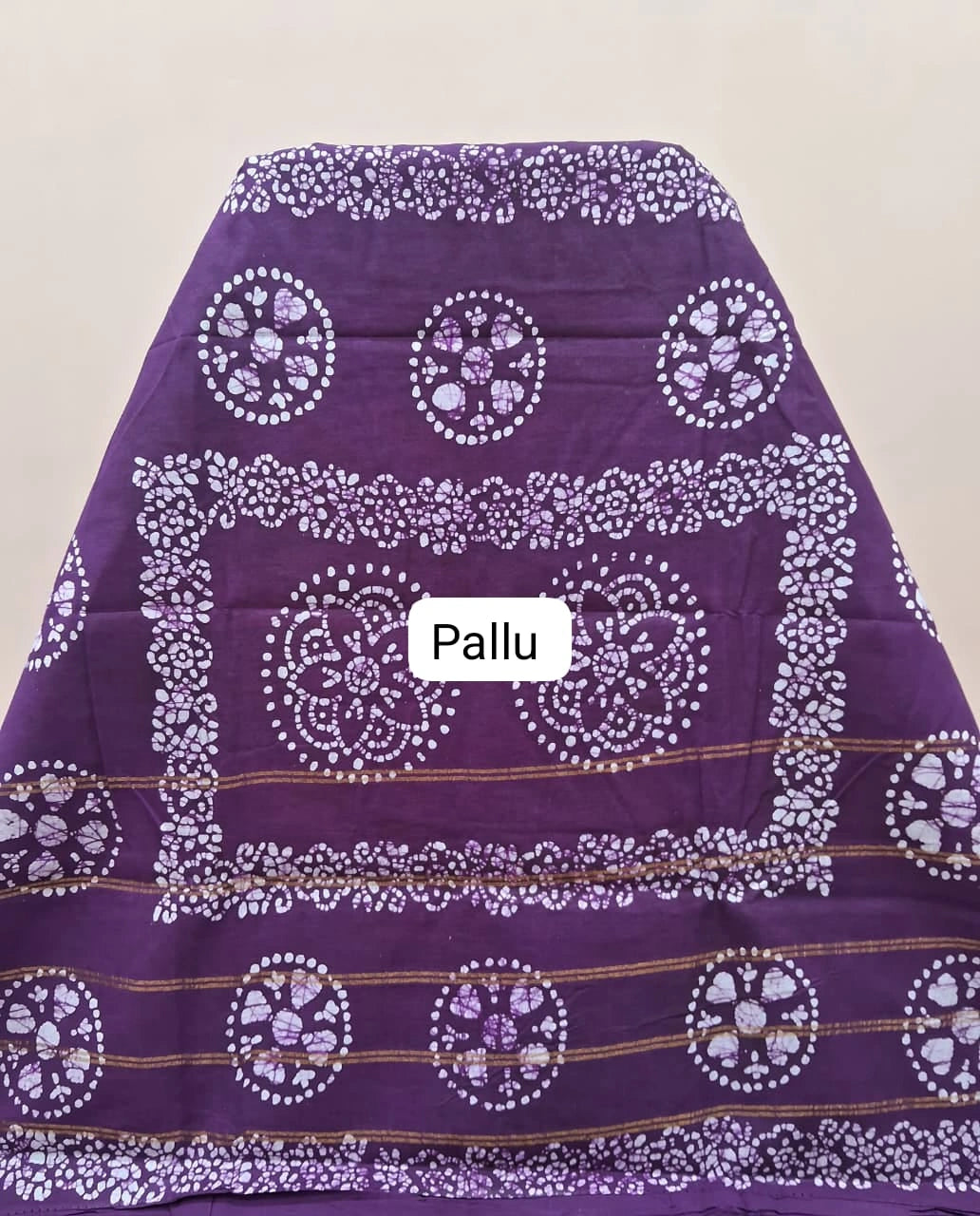 Dark Wine Sungudi Cotton Saree pallu
