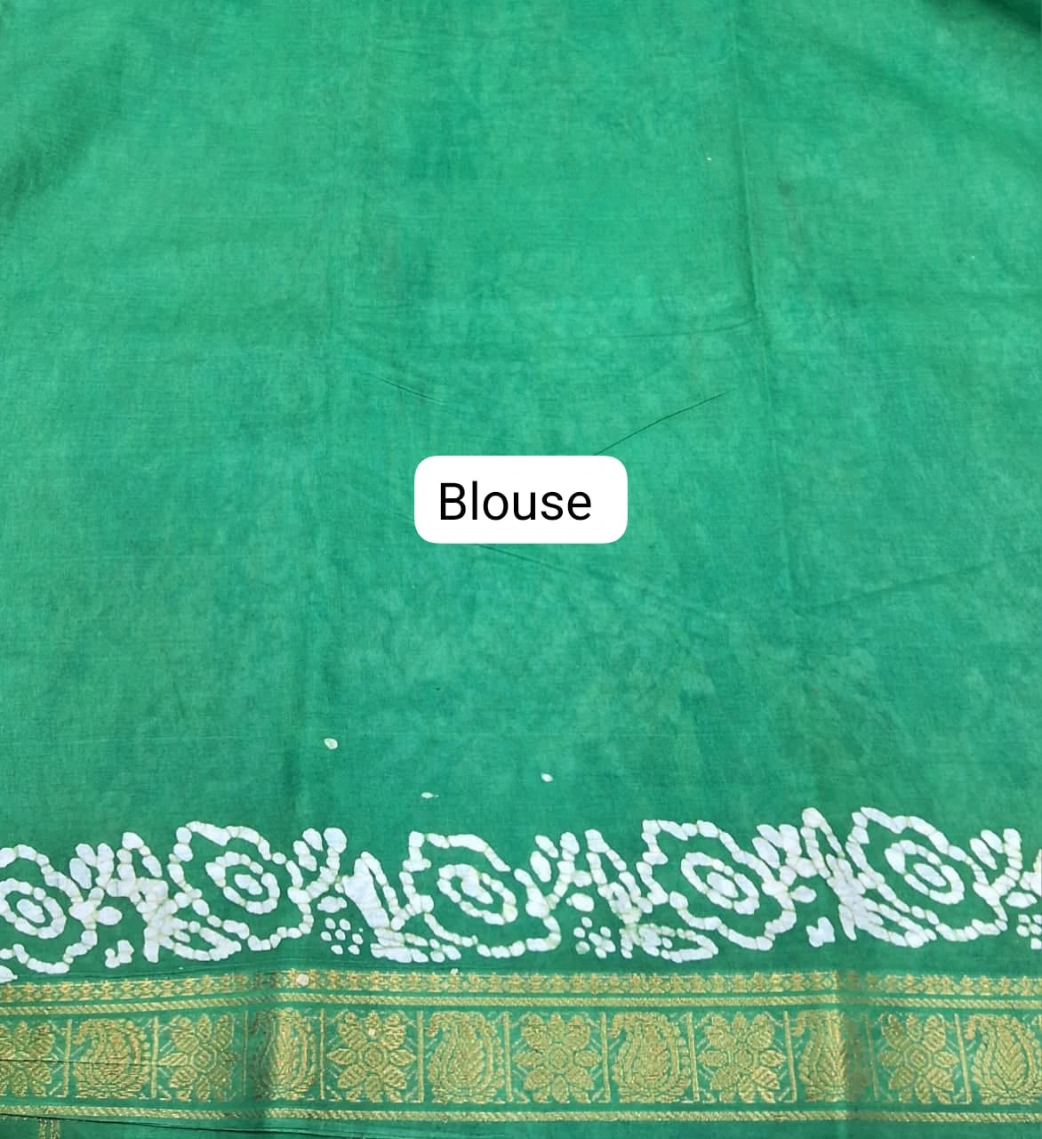 Elegant black Sungudi cotton saree  Blouse