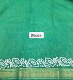 Elegant black Sungudi cotton saree  Blouse