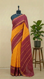 Mustard Yellow Sungudi Cotton Saree