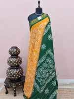 Mango Yellow Sungudi Cotton Saree