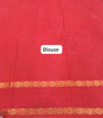 Dark Brown Sungudi Cotton Saree blouse