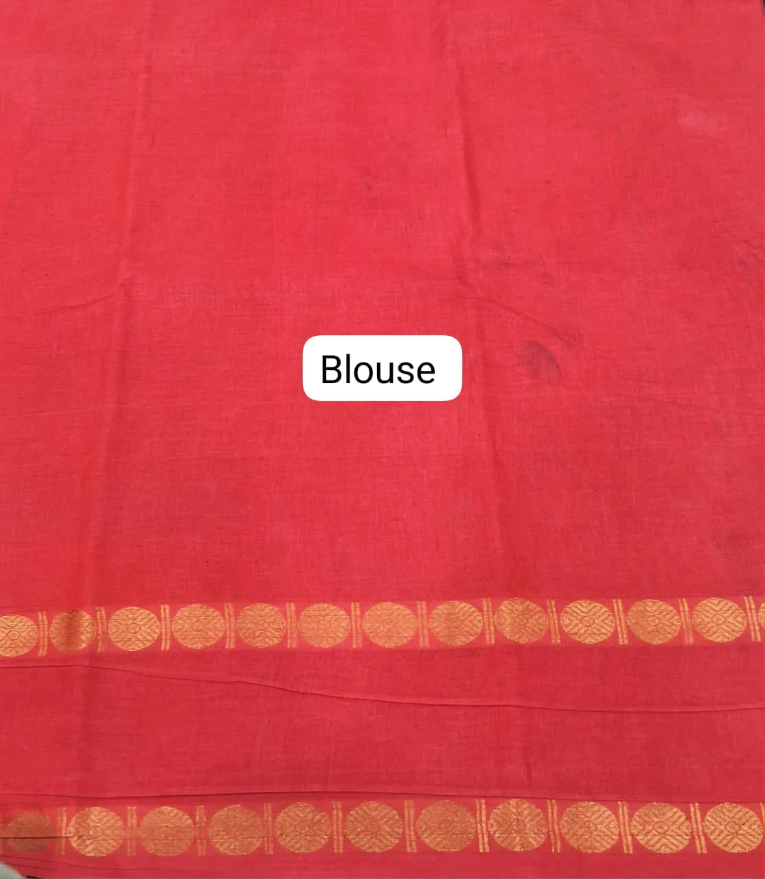 Dark Brown Sungudi Cotton Saree blouse