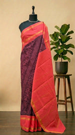 Dark Brown Sungudi Cotton Saree 