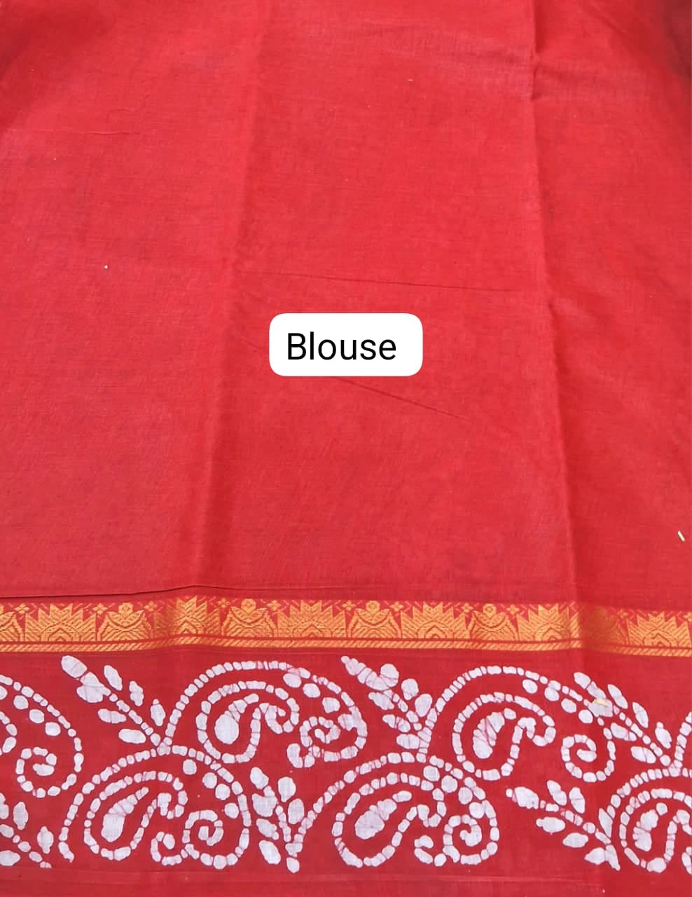 Elegant blue Sungudi cotton saree Bouse