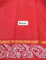 Elegant blue Sungudi cotton saree Bouse