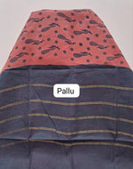 Dark Peach Sungudi Cotton Saree pallu
