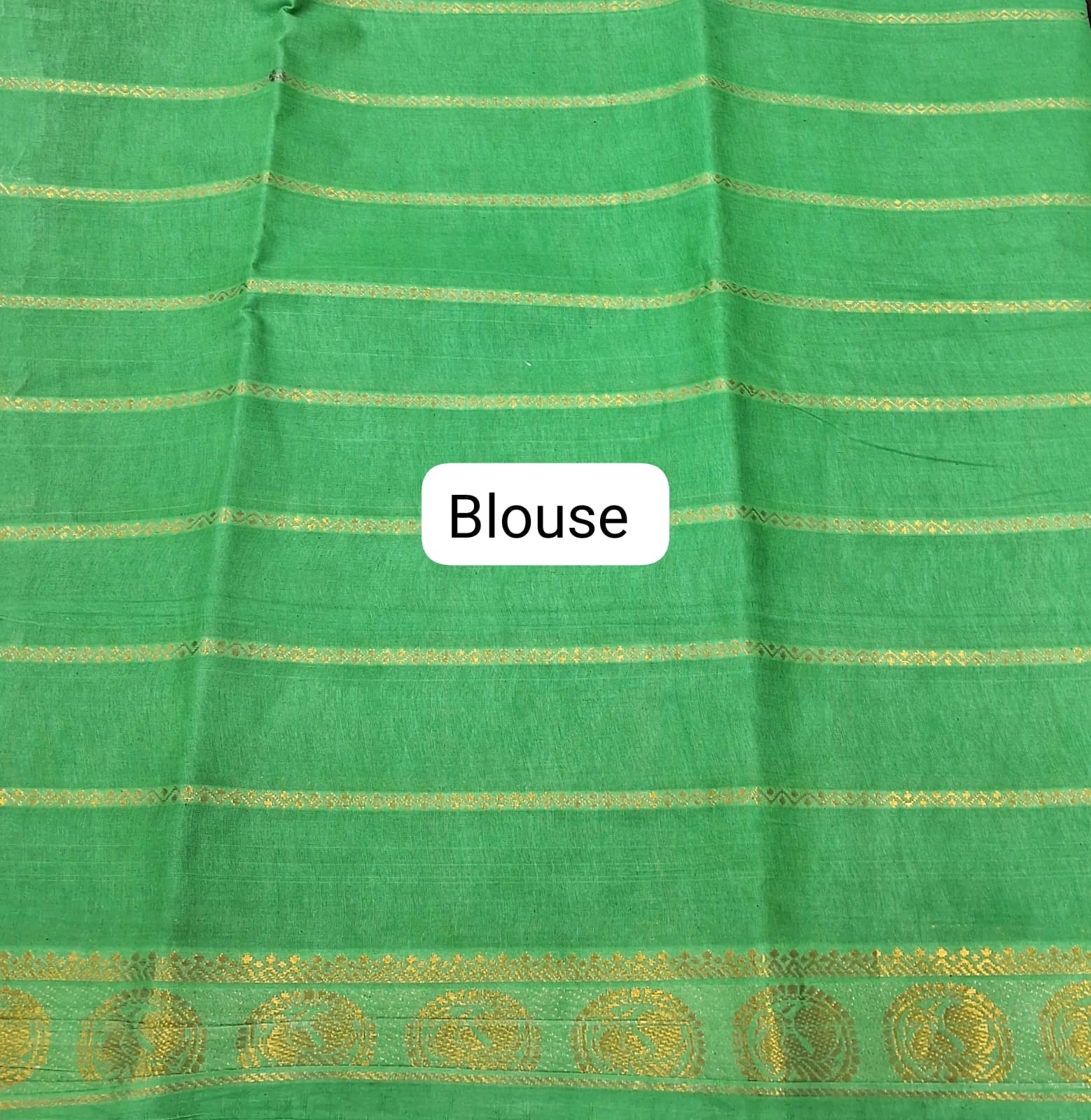 Chocolate Brown Sungudi Cotton Saree Blouse