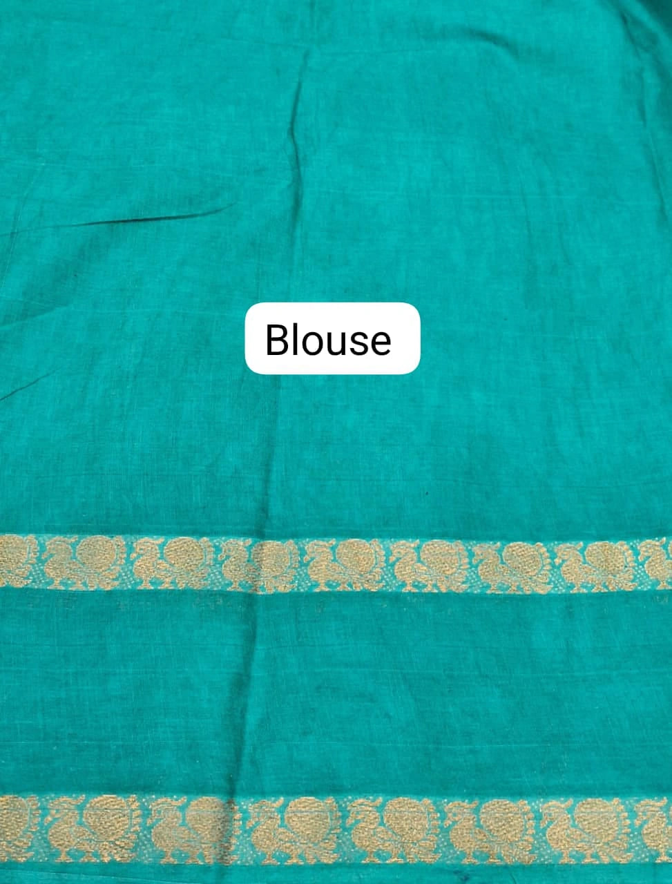 Navy Blue Sungudi Cotton Saree blouse