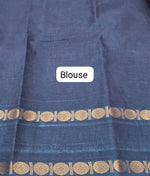 Light Orange Sungudi Cotton Saree blouse