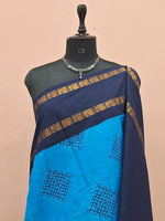 Ocean Blue Sungundi Cotton Saree 1