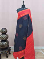 Black Sungudi Cotton Saree 