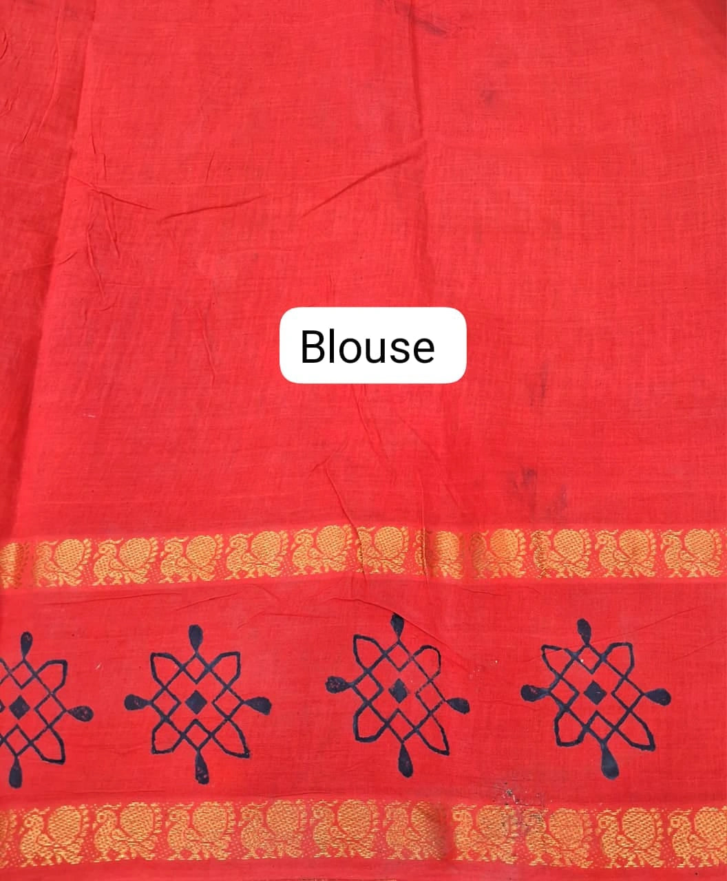 Black Sungudi Cotton Saree blouse