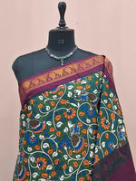 Dark Green Sungudi Cotton Saree 1