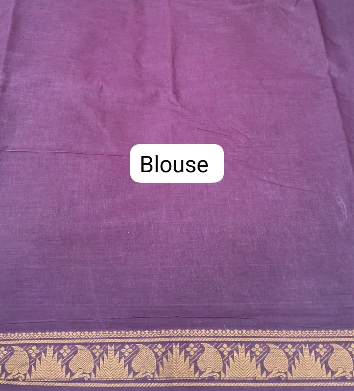 Dark Green Sungudi Cotton Saree blouse