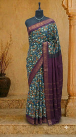 Dark Green Sungudi Cotton Saree 