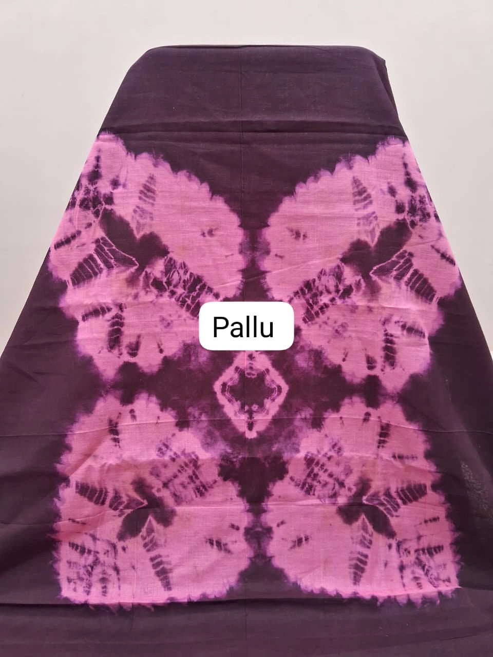 Rose Pink Sungudi Cotton Saree pallu