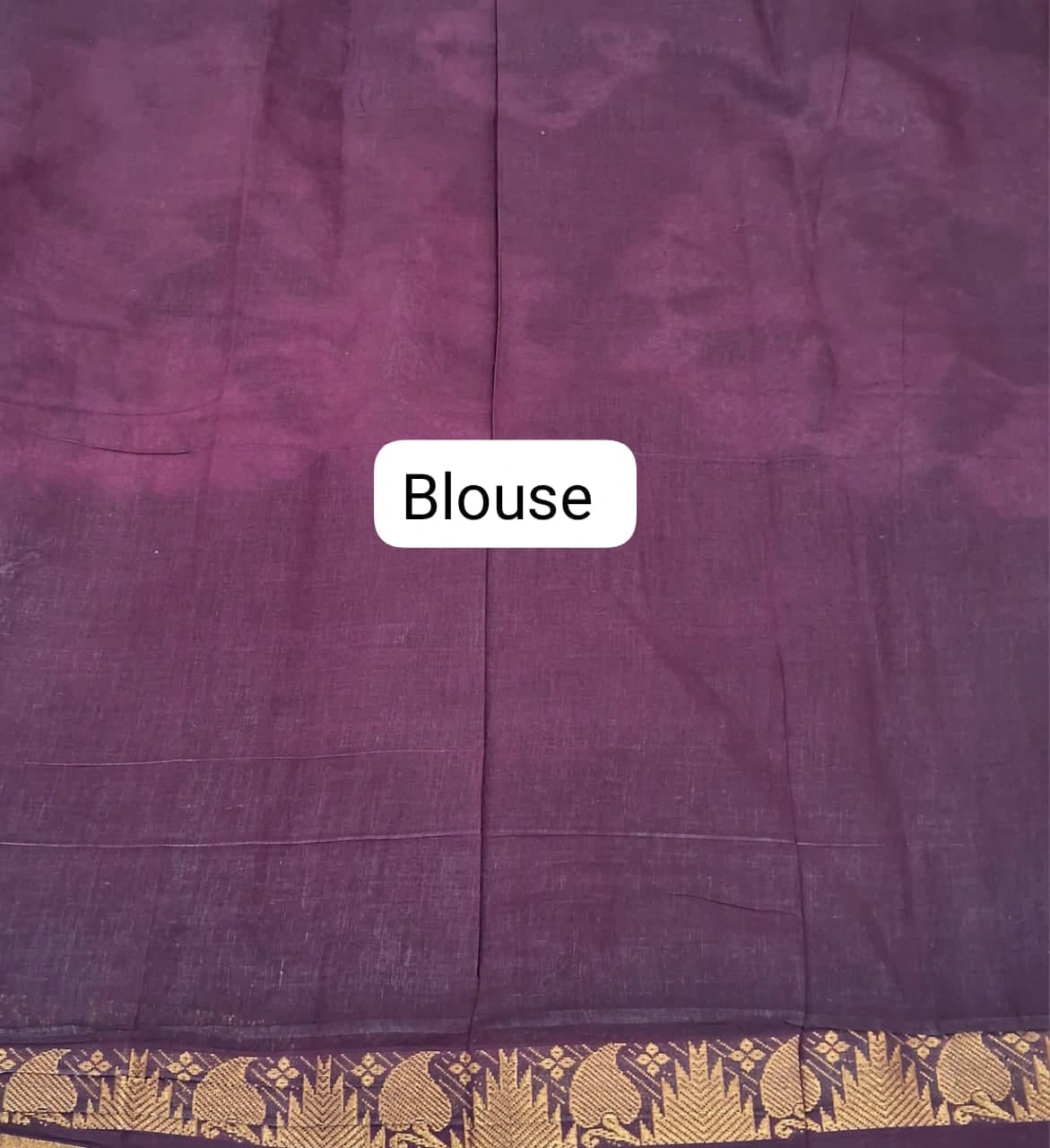 Rose Pink Sungudi Cotton Saree blouse