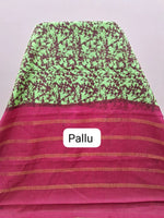 Bright Green Sungudi Cotton Saree pallu