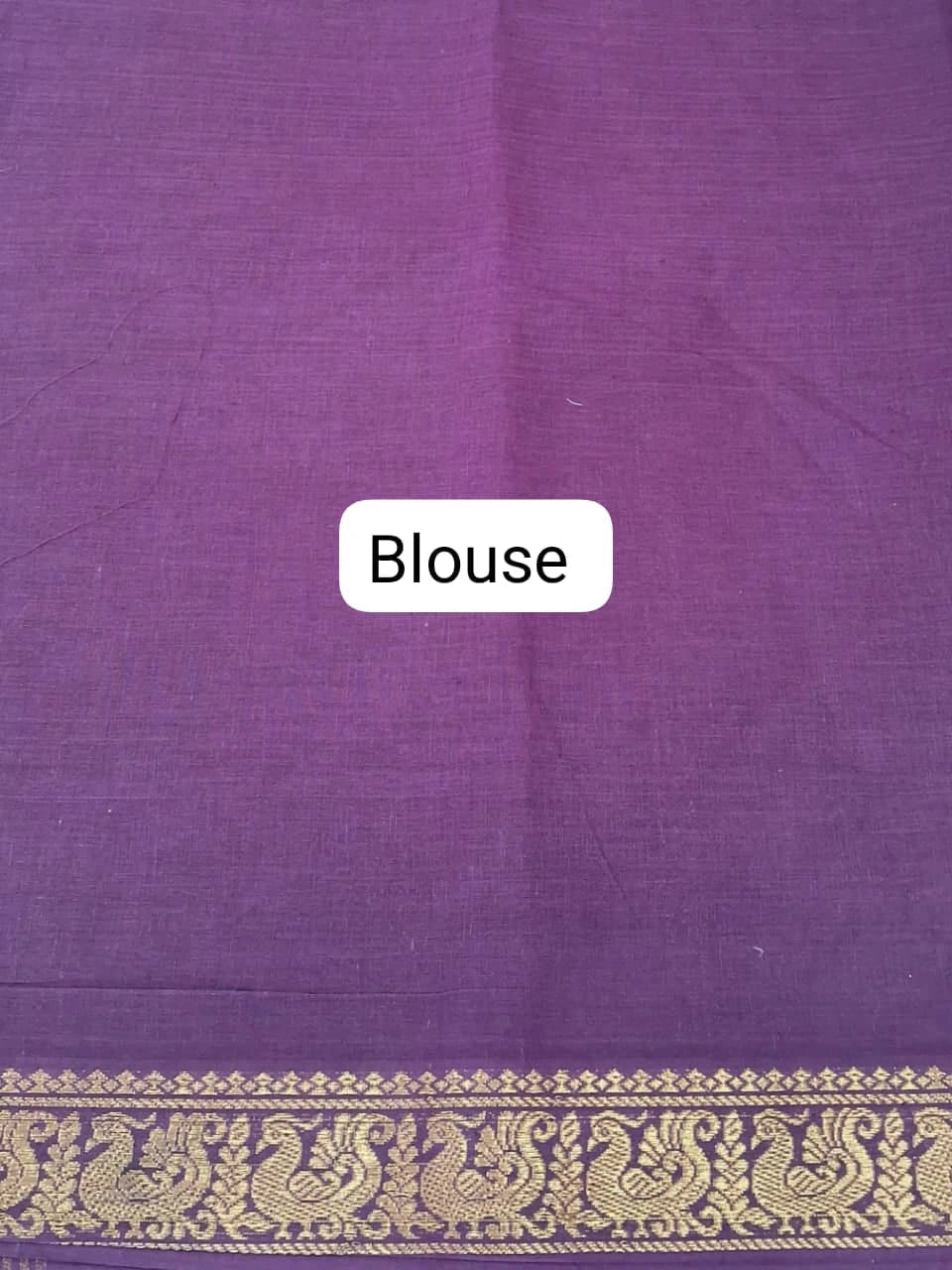 Baby Pink Sungudi Cotton Saree blouse