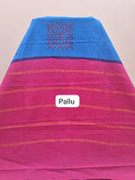 Royal Blue Sungudi Cotton Saree Pallu
