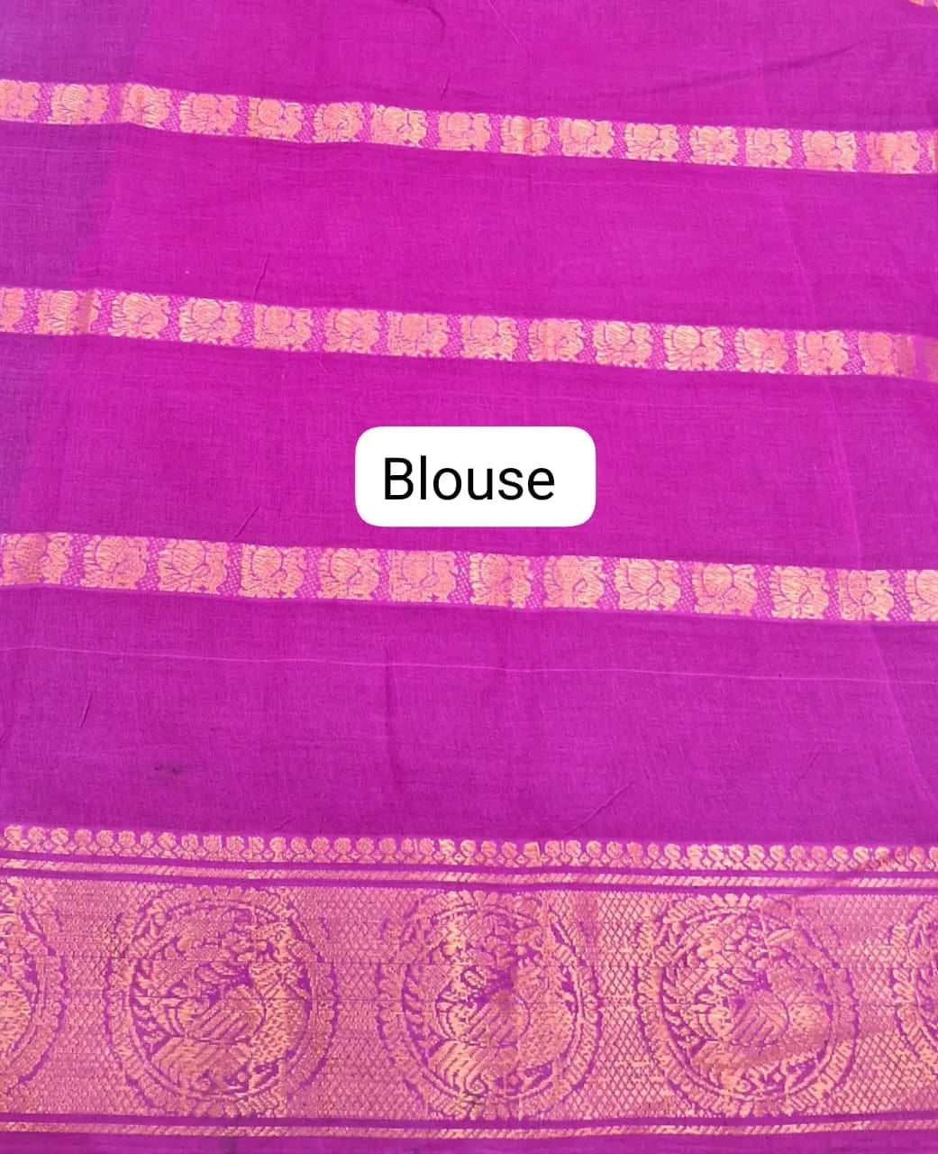 Bottle Green Sungudi Cotton Saree blouse