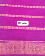 Bottle Green Sungudi Cotton Saree blouse