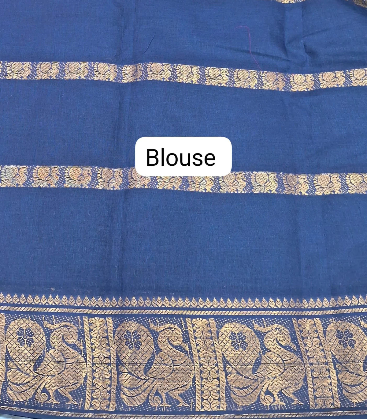 Baby Pink Sungudi Cotton Saree blouse