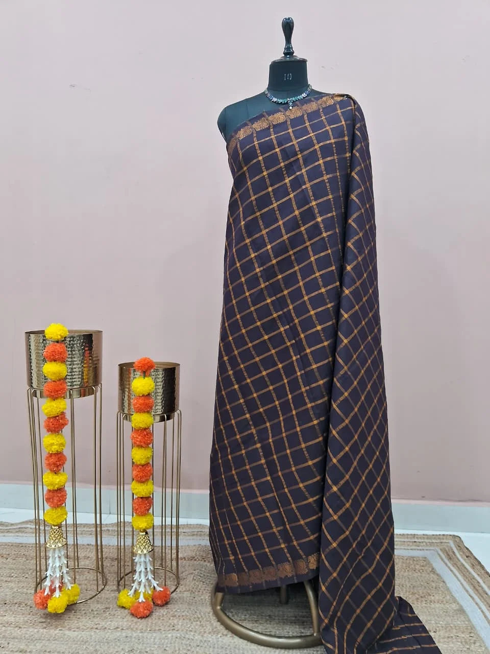Deep Blue Sungudi Cotton Saree 