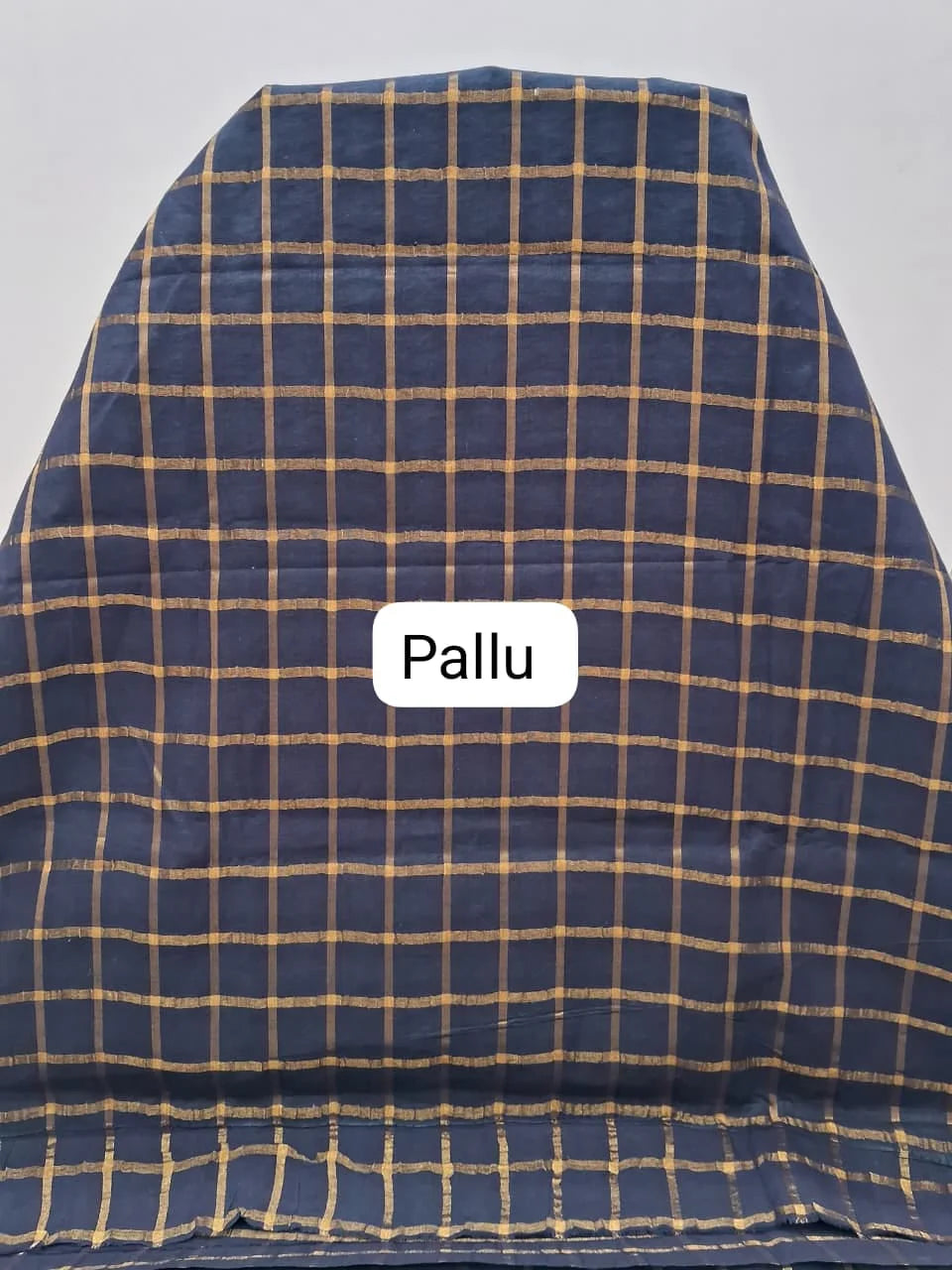 Deep Blue Sungudi Cotton Saree pallu
