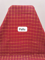 Rust Red Sungudi Cotton Saree pallu