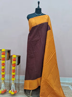 Chocolate Brown Sungudi Cotton Saree 