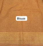 Chocolate Brown Sungudi Cotton Saree blouse
