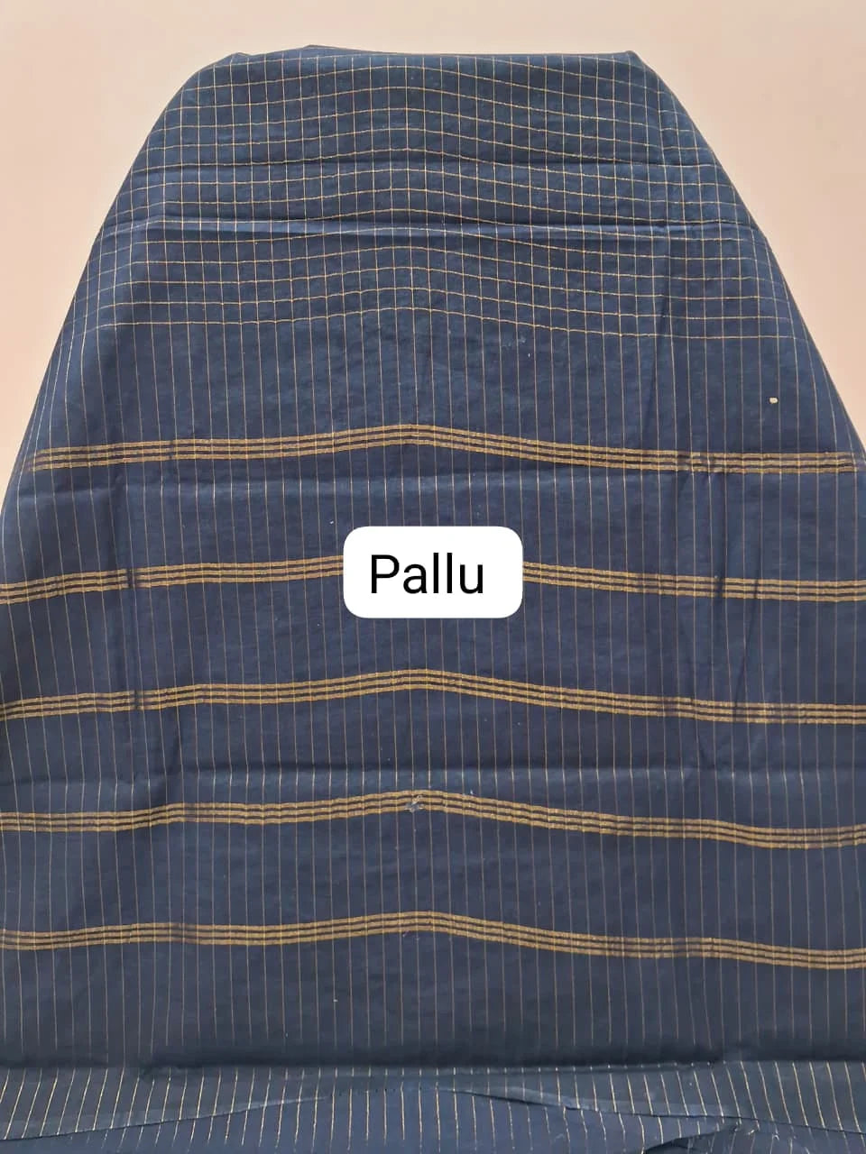 Cornflower Blue Sungudi Cotton Saree pallu