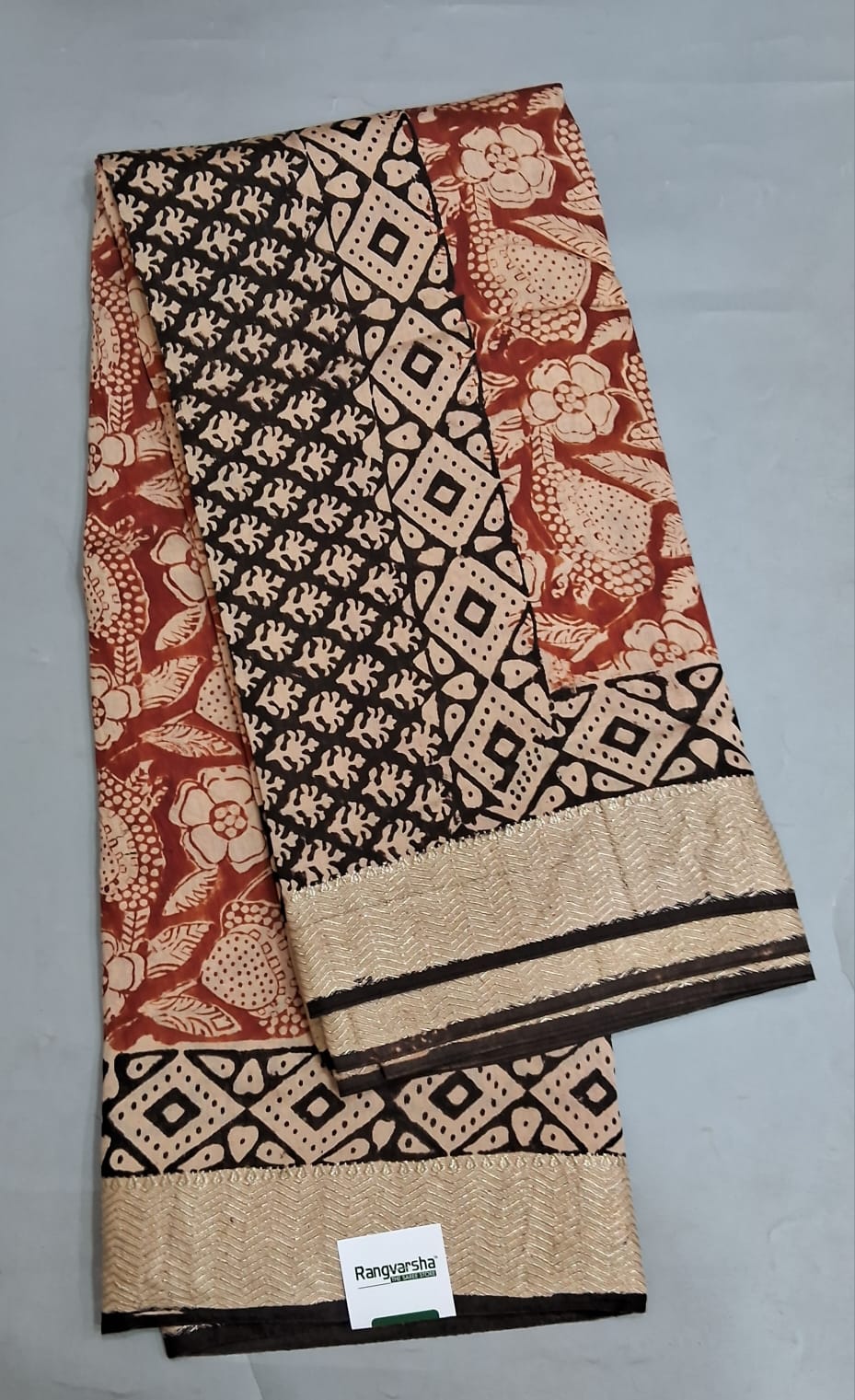 Maroon Maheshwari Cotton Saree 