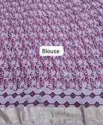 Lavender Maheshwari Saree Blouse