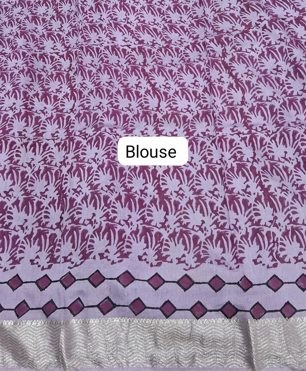 Lavender Maheshwari Saree Blouse