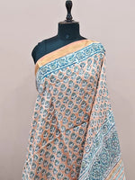 Light Peach Maheshwari Silk Cotton Saree 1