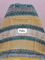 Green Maheshwari Silk Cotton Saree pallu