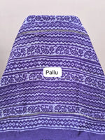 Purple Maheshwari Silk Cotton Saree pallu