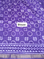 Purple Maheshwari Silk Cotton Saree blouse
