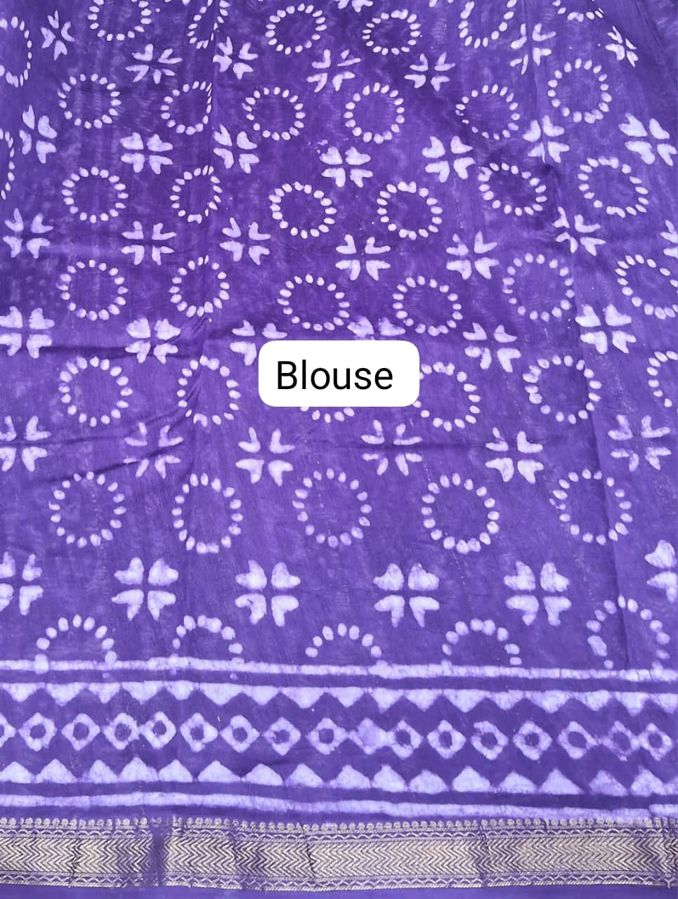 Purple Maheshwari Silk Cotton Saree blouse