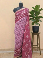 Light pink Maheshwari silk cotton saree
