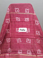 Light pink Maheshwari silk cotton saree pallu